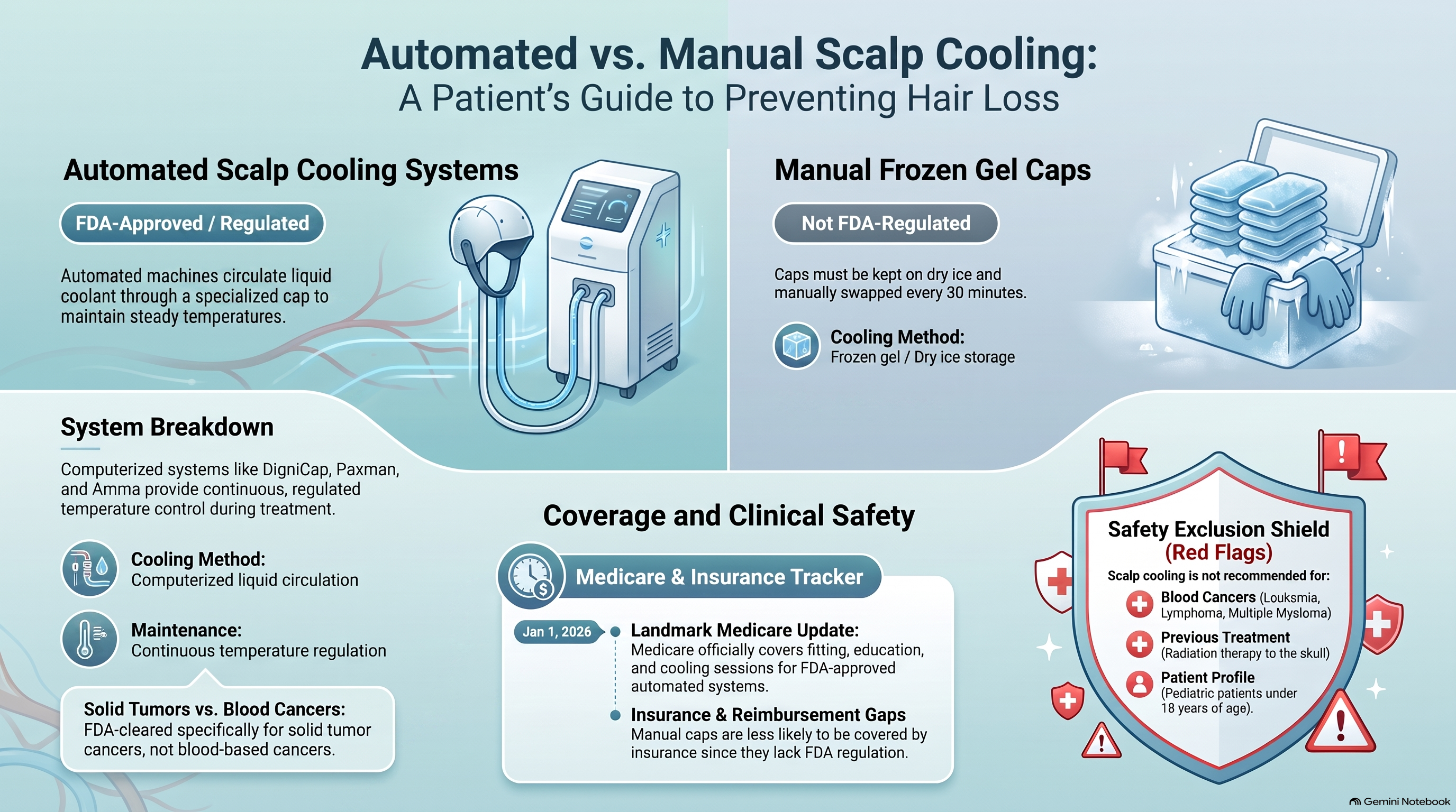 Automated vs manual scalp cooling comparison
